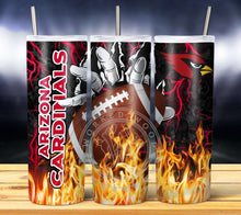 Load image into Gallery viewer, Professional Football Glove on Fire Tumbler Graphics Package
