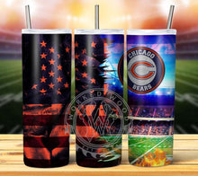 Load image into Gallery viewer, Professional Football Grunge Tumbler Graphics Package