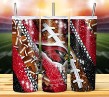 Load image into Gallery viewer, Professional Football Glitter Tumbler Graphics Package