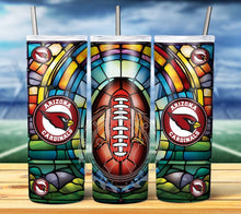 Load image into Gallery viewer, Professional Football Stained Glass v2 Tumbler Graphics Package
