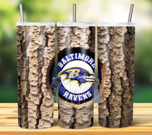Load image into Gallery viewer, Professional Football Tree Trunk Tumbler Graphics Package