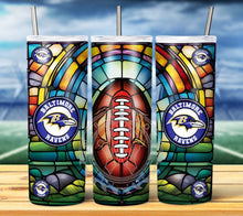 Load image into Gallery viewer, Professional Football Stained Glass v2 Tumbler Graphics Package