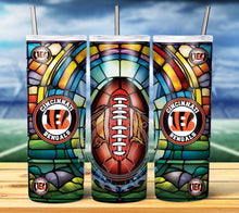 Load image into Gallery viewer, Professional Football Stained Glass v2 Tumbler Graphics Package