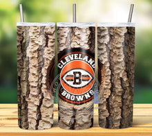 Load image into Gallery viewer, Professional Football Tree Trunk Tumbler Graphics Package