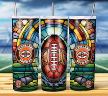 Load image into Gallery viewer, Professional Football Stained Glass v2 Tumbler Graphics Package