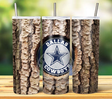 Load image into Gallery viewer, Professional Football Tree Trunk Tumbler Graphics Package