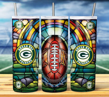 Load image into Gallery viewer, Professional Football Stained Glass v2 Tumbler Graphics Package