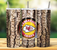 Load image into Gallery viewer, Professional Football Tree Trunk Tumbler Graphics Package