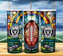 Load image into Gallery viewer, Professional Football Stained Glass v2 Tumbler Graphics Package