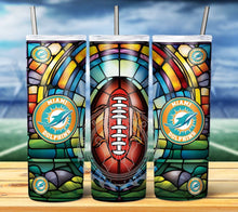 Load image into Gallery viewer, Professional Football Stained Glass v2 Tumbler Graphics Package