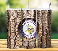 Load image into Gallery viewer, Professional Football Tree Trunk Tumbler Graphics Package