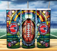 Load image into Gallery viewer, Professional Football Stained Glass v2 Tumbler Graphics Package