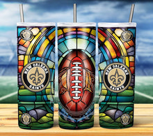 Load image into Gallery viewer, Professional Football Stained Glass v2 Tumbler Graphics Package
