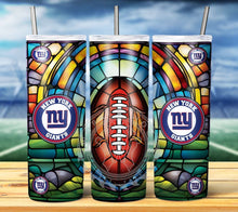 Load image into Gallery viewer, Professional Football Stained Glass v2 Tumbler Graphics Package