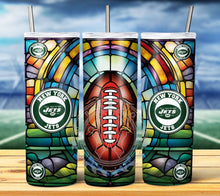Load image into Gallery viewer, Professional Football Stained Glass v2 Tumbler Graphics Package