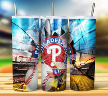 Load image into Gallery viewer, Professional Baseball Broken Glass Tumbler Graphics Package