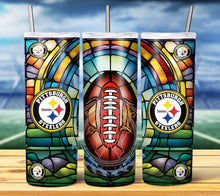 Load image into Gallery viewer, Professional Football Stained Glass v2 Tumbler Graphics Package