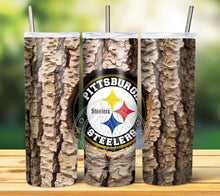 Load image into Gallery viewer, Professional Football Tree Trunk Tumbler Graphics Package