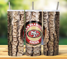 Load image into Gallery viewer, Professional Football Tree Trunk Tumbler Graphics Package
