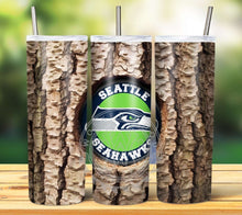 Load image into Gallery viewer, Professional Football Tree Trunk Tumbler Graphics Package