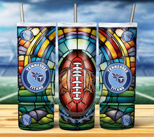 Load image into Gallery viewer, Professional Football Stained Glass v2 Tumbler Graphics Package
