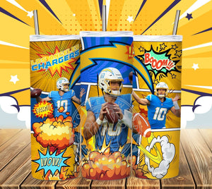 Professional Football Comic Book Tumbler Graphics Package