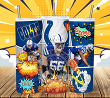 Load image into Gallery viewer, Professional Football Comic Book Tumbler Graphics Package