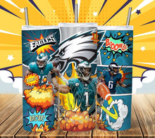Load image into Gallery viewer, Professional Football Comic Book Tumbler Graphics Package