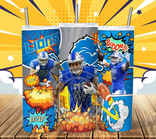 Load image into Gallery viewer, Professional Football Comic Book Tumbler Graphics Package