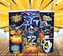 Load image into Gallery viewer, Professional Football Comic Book Tumbler Graphics Package