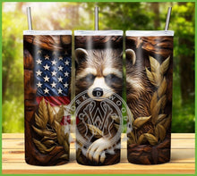 Load image into Gallery viewer, Patriotic Engraved Animal Tumbler Graphics Package