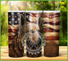 Load image into Gallery viewer, Patriotic Engraved Animal Tumbler Graphics Package