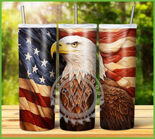 Load image into Gallery viewer, Patriotic Engraved Animal Tumbler Graphics Package