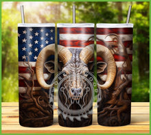 Load image into Gallery viewer, Patriotic Engraved Animal Tumbler Graphics Package
