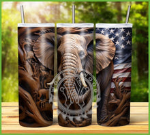 Load image into Gallery viewer, Patriotic Engraved Animal Tumbler Graphics Package