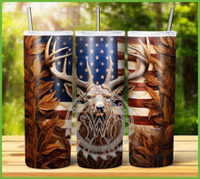 Load image into Gallery viewer, Patriotic Engraved Animal Tumbler Graphics Package