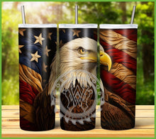 Load image into Gallery viewer, Patriotic Engraved Animal Tumbler Graphics Package