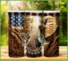 Load image into Gallery viewer, Patriotic Engraved Animal Tumbler Graphics Package