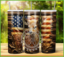 Load image into Gallery viewer, Patriotic Engraved Animal Tumbler Graphics Package