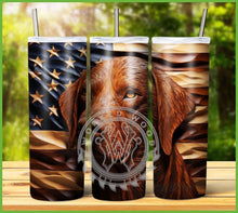 Load image into Gallery viewer, Patriotic Engraved Animal Tumbler Graphics Package