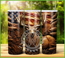 Load image into Gallery viewer, Patriotic Engraved Animal Tumbler Graphics Package