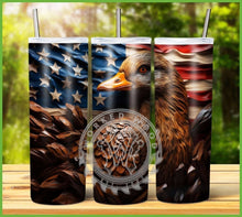 Load image into Gallery viewer, Patriotic Engraved Animal Tumbler Graphics Package