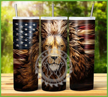 Load image into Gallery viewer, Patriotic Engraved Animal Tumbler Graphics Package