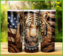 Load image into Gallery viewer, Patriotic Engraved Animal Tumbler Graphics Package