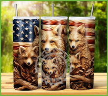 Load image into Gallery viewer, Patriotic Engraved Animal Tumbler Graphics Package