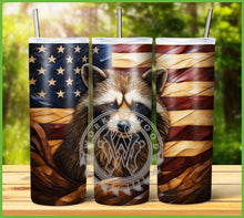 Load image into Gallery viewer, Patriotic Engraved Animal Tumbler Graphics Package