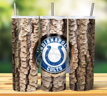 Load image into Gallery viewer, Professional Football Tree Trunk Tumbler Graphics Package