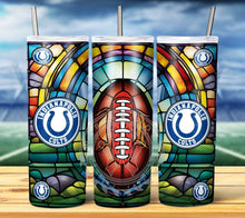 Load image into Gallery viewer, Professional Football Stained Glass v2 Tumbler Graphics Package