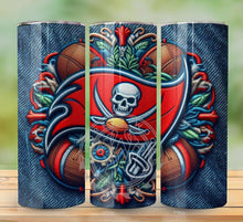 Load image into Gallery viewer, Professional Football Embroidered Tumbler Graphics Package