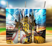 Load image into Gallery viewer, Professional Baseball Broken Glass Tumbler Graphics Package